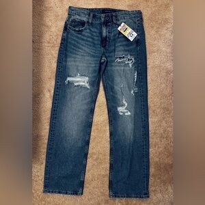 Aeropostale Woman’s Low Rise 90’s Baggy Distressed Blue Jeans - 6 Reg - NWT